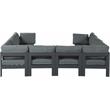 Pemberly Row Contemporary Gray Outdoor Patio Modular Sectional