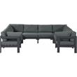 Pemberly Row Contemporary Gray Outdoor Patio Modular Sectional