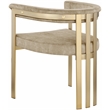 Pemberly Row Contemporary Beige Velvet Dining Chair (Set of 2)