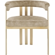 Pemberly Row Contemporary Beige Velvet Dining Chair (Set of 2)