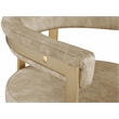 Pemberly Row Contemporary Beige Velvet Dining Chair (Set of 2)