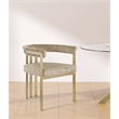 Pemberly Row Contemporary Beige Velvet Dining Chair (Set of 2)