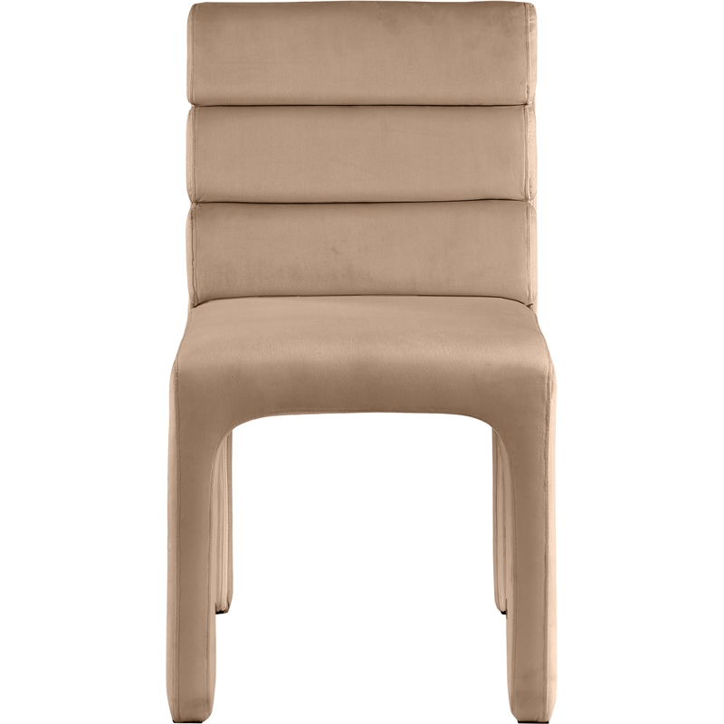Pemberly Row Contemporary Beige Velvet Dining Chair (Set of 2)