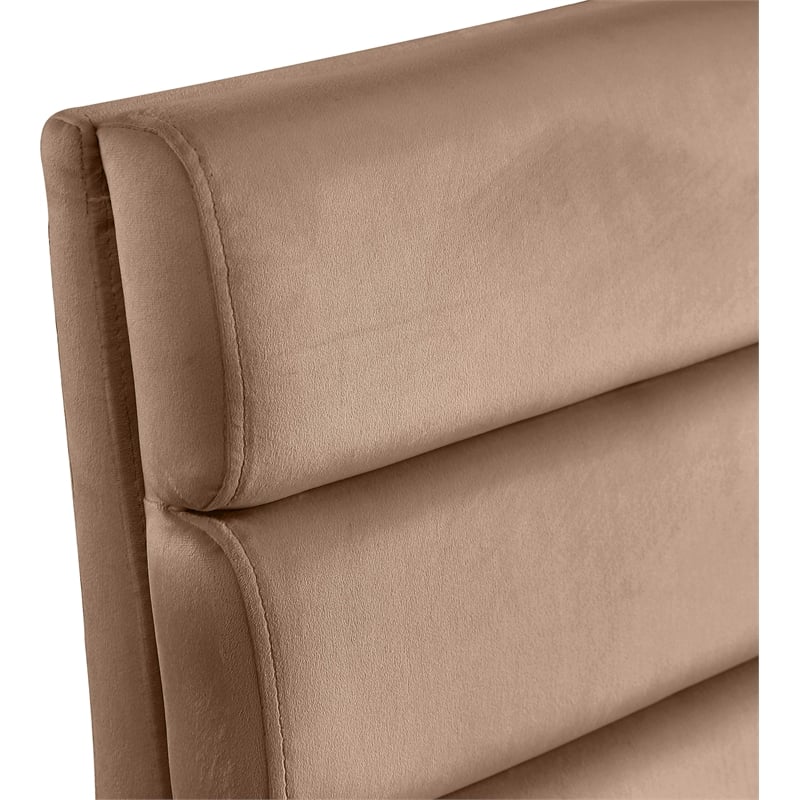 Pemberly Row Contemporary Beige Velvet Dining Chair (Set of 2)