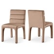 Pemberly Row Contemporary Beige Velvet Dining Chair (Set of 2)