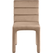 Pemberly Row Contemporary Beige Velvet Dining Chair (Set of 2)