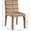 Pemberly Row Contemporary Beige Velvet Dining Chair (Set of 2)