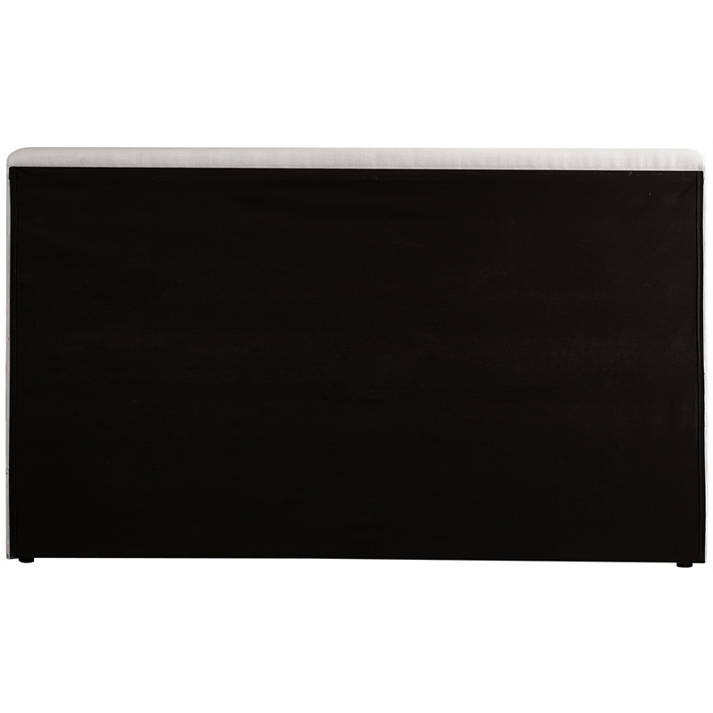 Pemberly Row Contemporary Cream Linen Textured Fabric King Bed