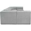 Pemberly Row Contemporary Gray Boucle Fabric Modular Sectional