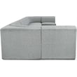 Pemberly Row Contemporary Gray Boucle Fabric Modular Sectional
