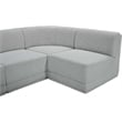 Pemberly Row Contemporary Gray Boucle Fabric Modular Sectional