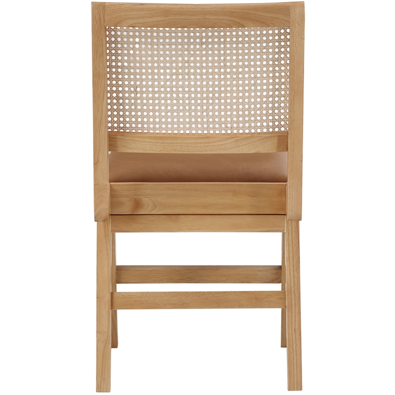 Pemberly Row Cognac Vegan Leather Dining Side Chair (Set of 2)