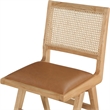Pemberly Row Cognac Vegan Leather Dining Side Chair (Set of 2)