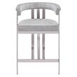 Pemberly Row Contemporary Gray Velvet Counter Stool (Set of 2)