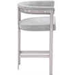 Pemberly Row Contemporary Gray Velvet Counter Stool (Set of 2)