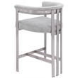 Pemberly Row Contemporary Gray Velvet Counter Stool (Set of 2)