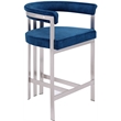 Pemberly Row Contemporary Navy Velvet Counter Stool (Set of 2)