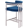Pemberly Row Contemporary Navy Velvet Counter Stool (Set of 2)