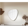 Pemberly Row Contemporary Brushed Gold Iron Metal Frame Mirror