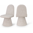 Pemberly Row Contemporary Beige Fabric Dining Chair (Set of 2)
