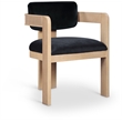 Pemberly Row Contemporary Black Velvet Dining Chair (Set of 2)