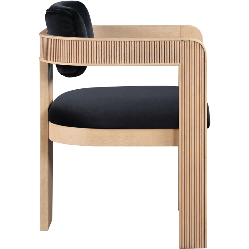 Pemberly Row Contemporary Black Velvet Dining Chair (Set of 2)