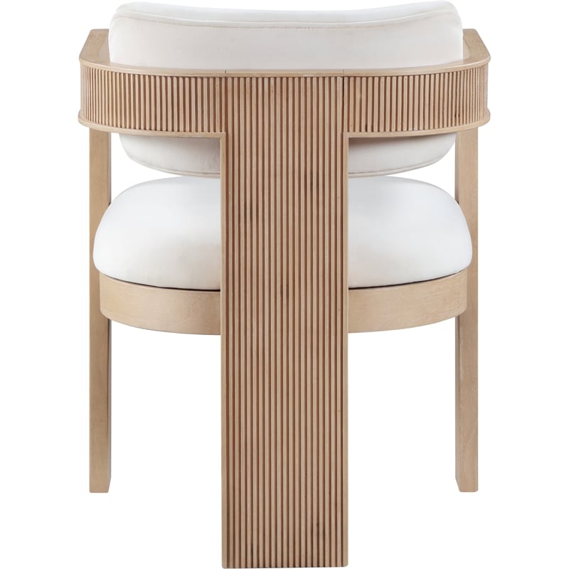 Pemberly Row Contemporary Cream Velvet Dining Chair (Set of 2)