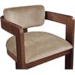 Pemberly Row Contemporary Beige Velvet Dining Chair (Set of 2)