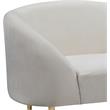 Pemberly Row Contemporary Velvet Accent Chair in Cream and Gold