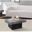 Pemberly Row Contemporary Textured Metal Coffee Table in Chrome