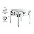Pemberly Row Contemporary Mirrored Geometric Designed End Table