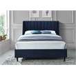 Pemberly Row Contemporary Soft Navy Velvet Upholstered Full Bed