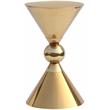 Pemberly Row Contemporary Gold Metal Hourglass Shaped End Table