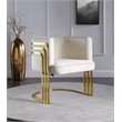 Pemberly Row Contemporary Cream Velvet Upholstered Accent Chair