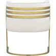 Pemberly Row Contemporary Cream Velvet Upholstered Accent Chair