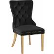 Pemberly Row Contemporary Black Velvet Dining Chairs (Set of 2)