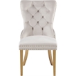 Pemberly Row Contemporary Cream Velvet Dining Chairs (Set of 2)