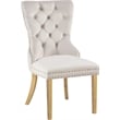 Pemberly Row Contemporary Cream Velvet Dining Chairs (Set of 2)
