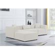 Pemberly Row Contemporary Cream Durable Linen Modular Sectional
