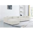 Pemberly Row Contemporary Cream Durable Linen Modular Sectional