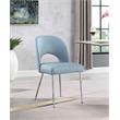 Pemberly Row Contemporary Light Blue Vegan Leather Dining Chair