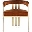 Pemberly Row Contemporary Cognac Velvet Dining Chair (Set of 2)