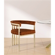 Pemberly Row Contemporary Cognac Velvet Dining Chair (Set of 2)