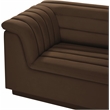Pemberly Row Contemporary Brown Velvet Fabric Modular Sectional