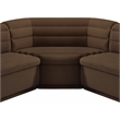 Pemberly Row Contemporary Brown Velvet Fabric Modular Sectional