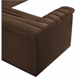 Pemberly Row Contemporary Brown Velvet Fabric Modular Sectional