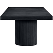 Pemberly Row Contemporary Black Acacia with Veneer Dining Table
