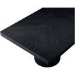 Pemberly Row Contemporary Black Acacia with Veneer Dining Table