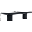 Pemberly Row Contemporary Black Acacia with Veneer Dining Table