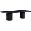 Pemberly Row Contemporary Black Acacia with Veneer Dining Table